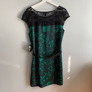 EXPRESS Lace Print Shift Dress